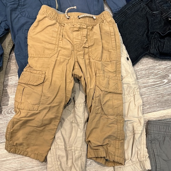 Lot bundle of 10 pairs of pull on pants khakis, cargo, jeans GUC 18months 18m - Picture 11 of 12